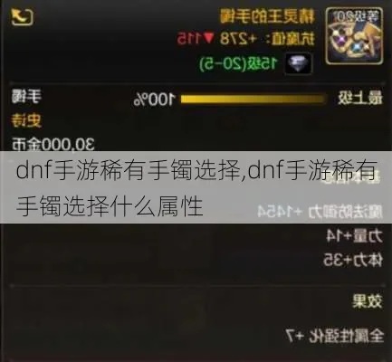 dnf手游半毕业手镯-半毕业手镯详解